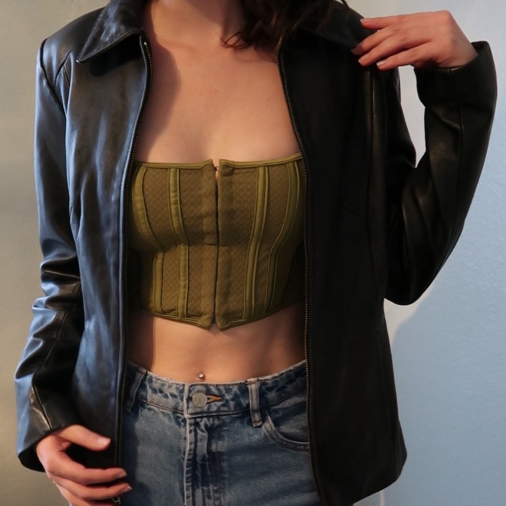 Vintage Leather Jacket Smells Of Cigarettes Gem